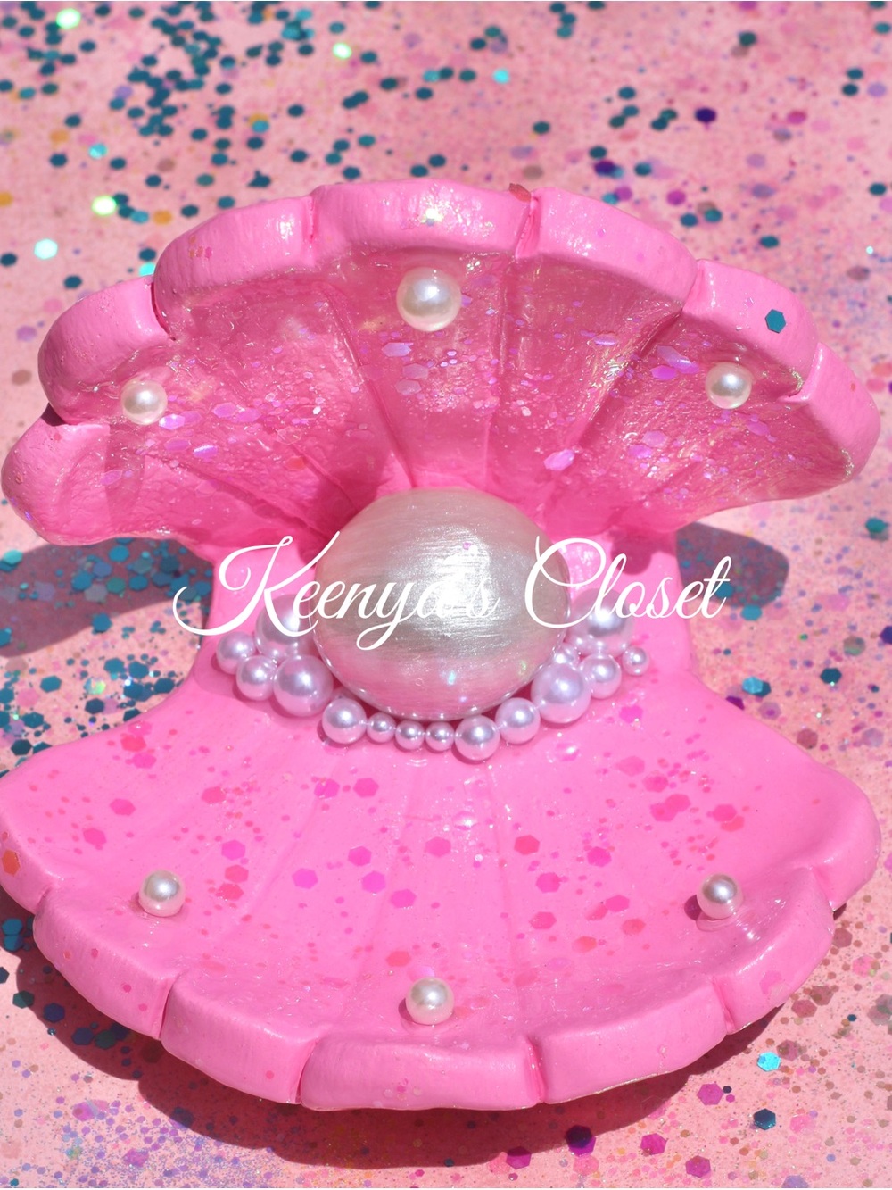 🧜♀️ Mermaid Trinket Tray + Clamshell with Pearls - Picture 6 of 10